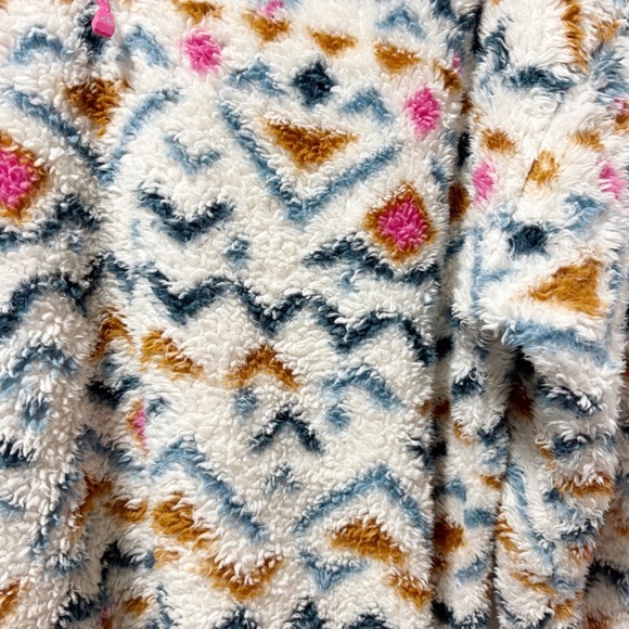 Eddie Bauer Plush 1/4 Zip Pullover Fuzzy Fleece Jacket Size Large Southwest Soft - Picture 7 of 12